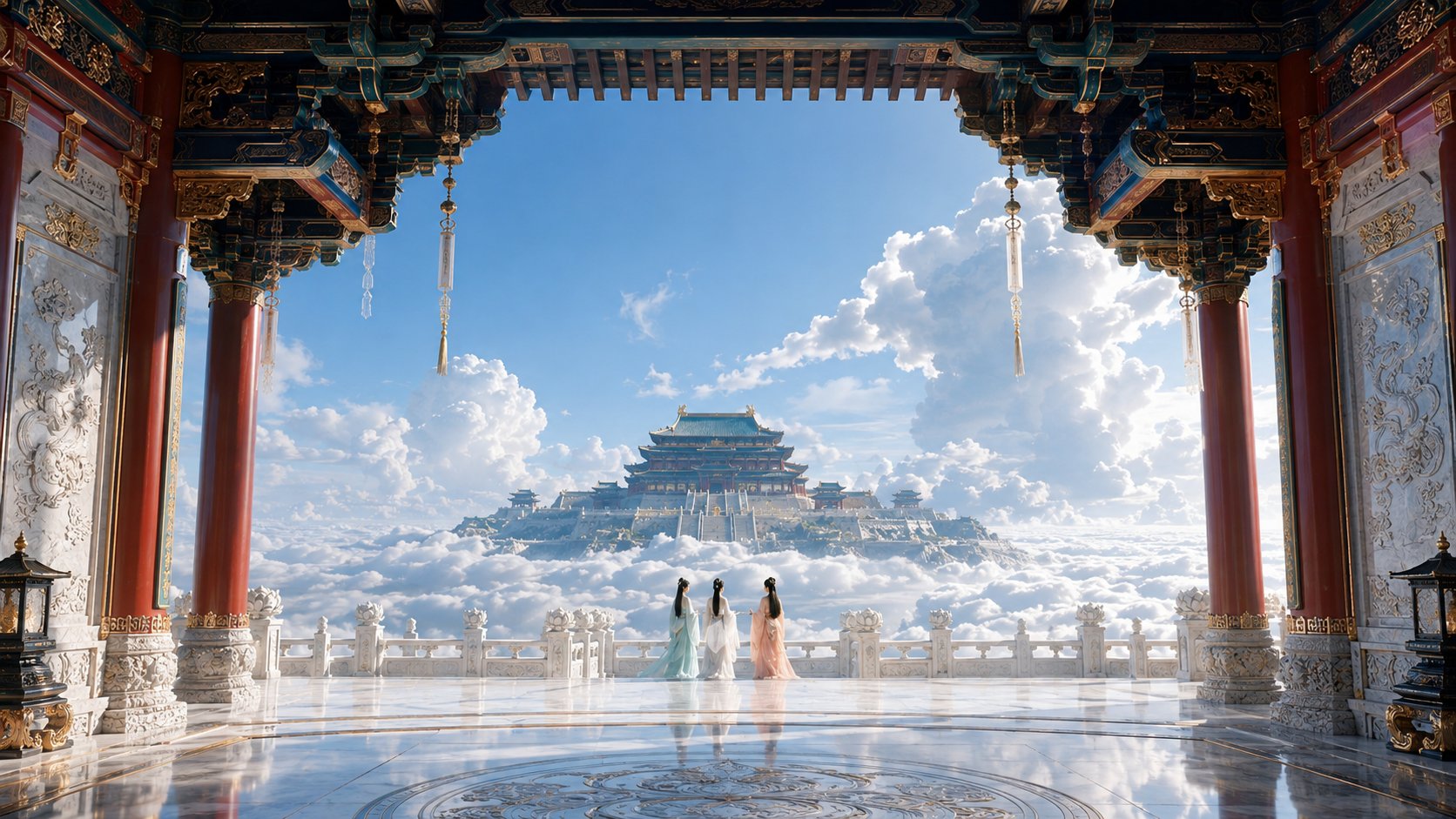 东方神界皇家建筑场景参考图 2